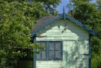 The Great Southern &#38; Western wooden built signal cabin, located unsually at the east end of the station at Cappoquin.
