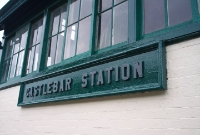 Mounted onto the signal cabin at Castlebar is a pre-1925 wooden Midland Great Western Railway name board, one of only a few to survive at such Irish Rail stations.