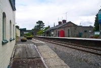 A general view of Castlebar, looking west towards Westport from the down side of the station. The loop at Castlebar was removed in the 1980s, leaving just a single platform in use.