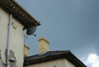 Some close up detail of Castleblayney Station, with its distinctive Great Northern style yellow brick chimney stacks.