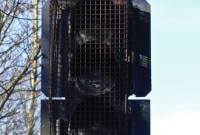 This 4-aspect signal gives an advanced warning of the gated level crossing at the next station at Coolmine.