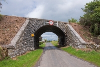 A recently cleaned up railway overbridge, located east of Castletown. This one is located on the aforementioned stretch of embankment used during the filming of the The First Great Train Robbery, which screened in the cinemas in 1978.
