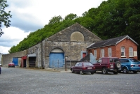 This is the large goods shed once used by the Great Northern Railway at the north end of Cavan Station, Here is the GNR own goods shed locatated at the northen end of Cavan station. The shed is now used as a cattle market.