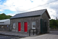 A miscellaneous single storey stone built railway structure on the former platform at Cavan Station.