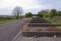 Much of the former station site at Clonakilty is now occupied by a disused Eirecom office and storage yard. This is the approach to the station from Clonakilty Jct.