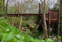 Another view of the County Home footbridge, just north of Clonakilty town. This view is looking towards Clonakilty Jct. The hospital is out of view to the left. The pathway leading to the bridge is now disused.