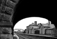 Clonmel Station, looking east towards Waterford from beneath the road overbridge. This is the same spot where the earliest known Irish railway photograph was taken in 1858.