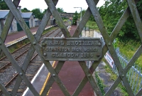 Close up detail on the Victorian footbridge at Clonmel Station, allowing its age to be appreciated.