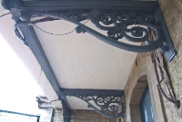 The exterior of the station building at Clonmel has remained largely the same since opening in the 1850s. Some original features includes this porch canopy.