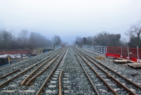 A similar view but with the bridge now in place. A double track line now crosses the canal towards Clonsilla Junction.