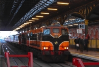 181/141 Class locomotives Nos.189+146 are seen at the buffer stops at Connolly Station&#39;s terminal platforms having worked the final leg of the ITG&#39;s &#39;Docklands Pioneer&#39; railtour back to Dublin. Whilst 146 has been preserved by the ITG, 189 was withdrawn and scrapped in May 2008.