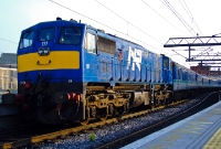 111 stands at Connolly Station prior to taking the ITG/MRSI&#39;s &#39;Cross Border&#39; railtour on its return working from Dublin to Belfast.