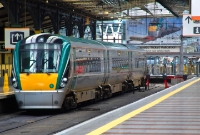 A newly entered service 3-car 22000 Class railcar set headed by No.22005 is seen stabled at the terminal platforms at Connolly. The 22000 Class units, much promoted by Irish Rail, had begun to take over locomotive hauled trains in the country.