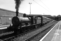 The ex Great Southern &#38; Western J15 0-6-0 loco No.185 makes a spirited departure from Connolly Station while operating the return working of the RPSI&#39;s &#39;Strawberries &#38; Steam&#39; special to Belfast.