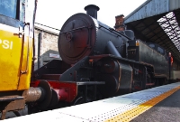 The RPSI&#39;s 2-6-4 tank No.4 is seen again, this time having brought in a special from Belfast into platform 1 at Connolly Station. The tank loco had operated &#39;bunker first&#39; from Belfast.