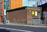 This is the former useful suburban entrance to Connolly on the west side of the station on Amiens St. Built in 1980 in preporation of the DART electrification scheme. The entrance was closed in the late 1990s when Connolly Station was refurbished.