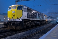 Sister loco No.083 stands at the north end of Connolly with the aforemention IRRS special, seen having arrived back in Dublin that evening. This was the last time the 1985/6 built Mk3 stock operated in service.