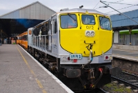 Seen complete with IRRS headboard, a clean 071 Class loco No.072 stands at the head of an Irish Railway Record Society special to Limerick and the newly reopened Western Rail Corridor.