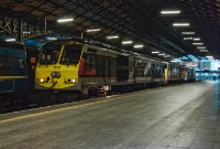 201 Class loco No.233 backs onto the failed 071 Class No.080 at platform No.4 at Connolly prior to taking it and the empty Craven stock back to Inchicore, which will subsequently release loco 081 visible in the background.