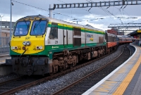 201 Class No.231 stands at the head the RPSI Craven stock at Connolly Station, as it works empty from Pearse Station to Inchicore having been utilised on the RPSI&#39;s &#39;171 for 171&#39; railtour from Cork.