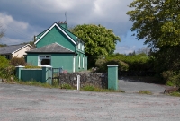 This is the much extended gate keepers house at Lackaghane level crossing, the first south of Creagh Station, which crossed the R595 road to Baltimore. This view is looking north towards Drimoleague.