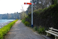 The CB&#38;PR mostly followed the banks Lee estuary all the way to Cork city. This is the trackbed just north of Crosshaven, now a scenic pathway. An ornamental signal has been added.