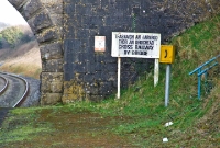 The Curragh platforms are no longer used by trains today, although some of the platform furniture still survives on the down platform seen here.