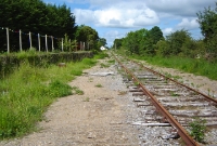 Curry Station did not pocess a signal cabin; the siding once sited on the left was operated by a ground lever frame.