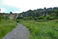 The approach to the former quarry in Dalkey. Quarrying had begun at the site in 1815, and the tramway was built shortly after to transport the stone from the site to Dun Laoghaire Harbour. It ceased operating sometime after 1817.