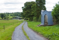 The old St.Mary shrine survies at the entrance to the former Deepark Colliery, although the statue has long since been removed.
