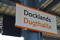 Docklands is not the first passenger station to be built in the North Wall area of Dublin, an earlier station was once sited adjacent to the London North Western yard. This LNWR station opened in 1877 and closed in 1920, though the building still exists to this day.