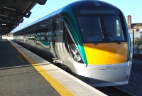 During the opening of the new Docklands Station, one of the new 22000 Class units was placed on display at platform 2, seen here.