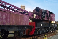 This is the LMS Northern Counties Committee steam crane at the Downpatrick &#38; Co.Down Railway, built in 1931. In later years it was used by Northern Ireland Railways until the late 1980s, when it was stored out of use, after which it was purchased for preservation by the Downpatrick Railway.