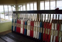The lever frame inside Downpatrick signal cabin. The lever frame seen is of original Belfast &#38; County Down Railway origin, originally housed in the signal cabin at Bangor north west of Belfast.