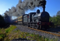 Approaching Downs Bog, or 46th Mile Box, is ex Great Southern &#38; Western Railway&#39;s J15 0-6-0 No.186, built in 1879, heading a steam special from Mullingar to Dublin.