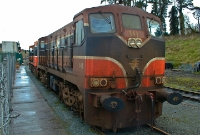 The pioneering 141 Class locomotive, No.141, is seen stabled on the Navan branch in early 2003. The 141/181 locos generally operated cement trains from the Platin factory just outside Drogheda. No.141 has since been preserved by the Railway Preservation Society of Ireland.