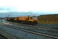 Seen beside what would become the new railcar depot at Drogheda in 2004 is 201 Class loco No.229, stabled in front of two fuel tankers used by the diesel locomotives based at the station.