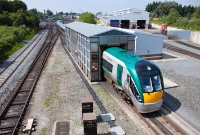 A 6-car ICR No.22342 is seen passing through the wash road south of Drogheda Station prior to forming a stopping service back to Dublin.