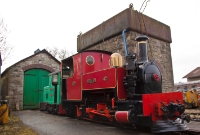 This is the Cavan &#38; Leitrim Railway&#39;s single road locomotive shed and water tower, all original C&#38;L structures. The steam locomotive &#39;Dromod&#39; is an 0-4-2 tank engine built by Kerr Stewart in 1916.