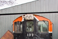 The cab of former 121 Class locomotive No.133, dating from 1960, is stored as an exhibit at the Cavan &#38; Leitrim Railway. The loco had been withdrawn from service by Irish Rail in the early 2000s.