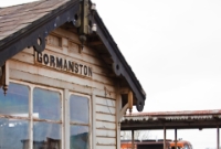 Amongst the array of railway buildings and rolling stock at the C&#38;L Dromod Station is the former Great Northern signal cabin from Gormanston on the main Dublin to Belfast line. The cabin had been made redundant in 1994 and was moved to Dromod. In the background 071 Class No.078 stands beside the former goods platform.