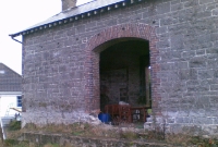 Another view of the goods shed a Drumawnagh, showing the interior.