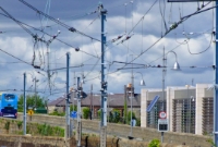 At the north end of Dun Laoghaire Station two sidings diverged leading to the piers at St.Micheals Warf, and the &#39;Coal Quay&#39;. The new section of wall indicates where Coal Quay siding was located. It was disconnected in the late 1970s.