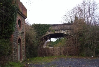 This was the water tower and overbridge at Dunboyne in December 2004, looking north towards Navan, with the station visible in the background