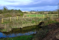 North of Dunboyne the railway crosses another tributary of the River Tolka, this time on a much smaller culvert style stone bridge.