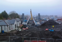 In January 2010 work was well underway in restoring the railway line to Dunboyne. The new platforms and station buildings were already taking shape.