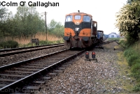 No.147 then propelled its short train along the up line back towards Dundalk Station. In the foreground can be seen the two 1960s installed colour light shunt signals, the one of the left referring to the up main line, while that on the right was for Barrack St. ©Colm O&#39; Callaghan