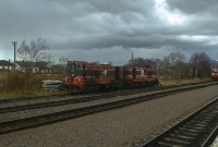 Also seen stabled alongside the site of the former carriage sheds at Dundalk are 1961 delivered 121 Class locomotives, Nos.128+135.  These locos were withdrawn soon after this photo was taken.