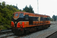 1962 built 141 Class loco No.168 is seen passing along the down side of Dundalk Station as it shunts the adjacent freight yard. Today there are no freights trains north of Drogheda on the Dublin to Belfast main line, and No.168 has since been scrapped.
