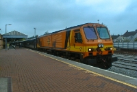 By this time the new stabling sidings on the down side of Dundalk Station were under construction, as 201 Class loco No.229 stands at the head of an afternoon Dublin to Belfast &#39;Enterprise&#39; service.